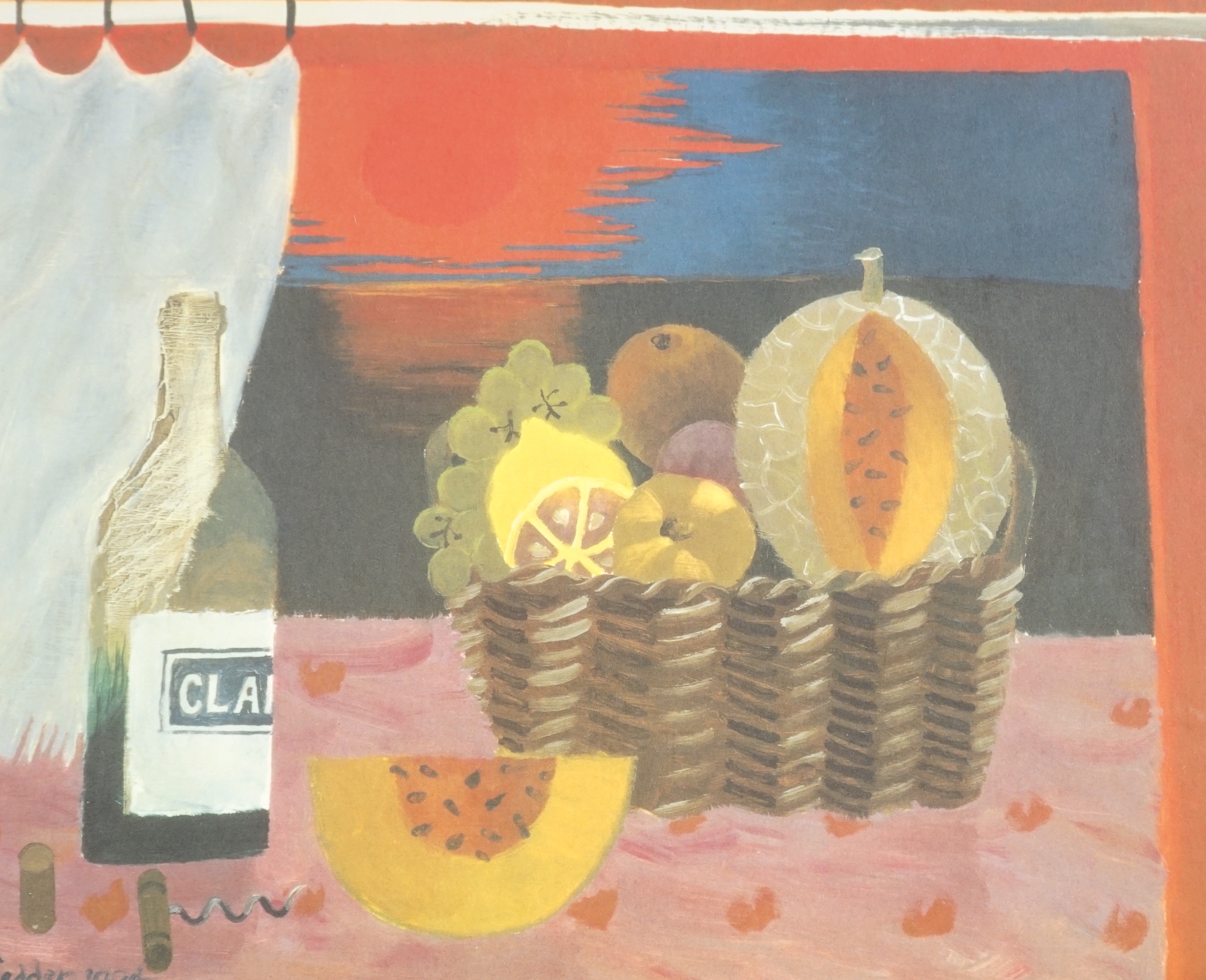 Mary Fedden (1915-2012), colour lithograph, 'Red Sunset', signed in pencil, limited edition 124/500, 32 x 38cm